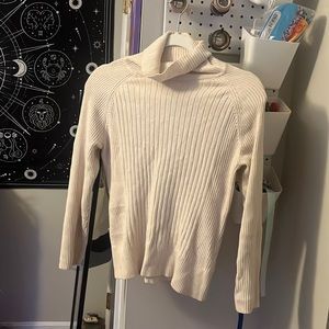 Cream Turtleneck Women’s Sweater